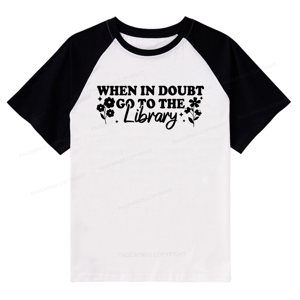 Pagewings Book Lover 10734 Bookish Raglan T-shirt