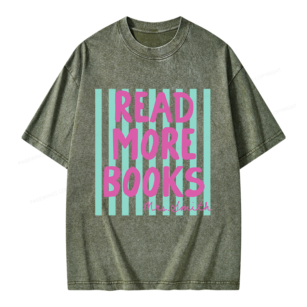 Pagewing Personalized Reading Unisex Washed T-shirt