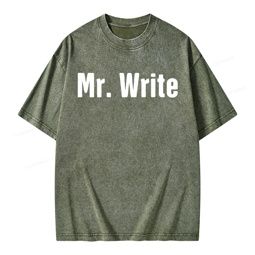 Pagewing Funny Novelist Writer Unisex Washed T-shirt