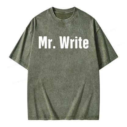 Pagewing Funny Novelist Writer Unisex Washed T-shirt