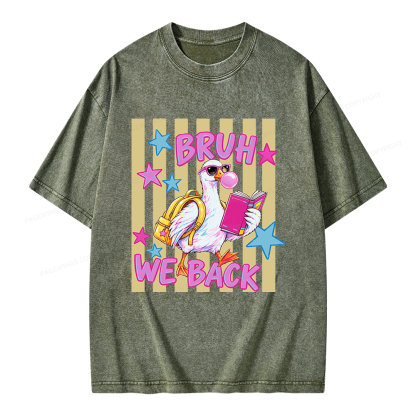 Pagewing Back To School Goose Unisex Washed T-shirt