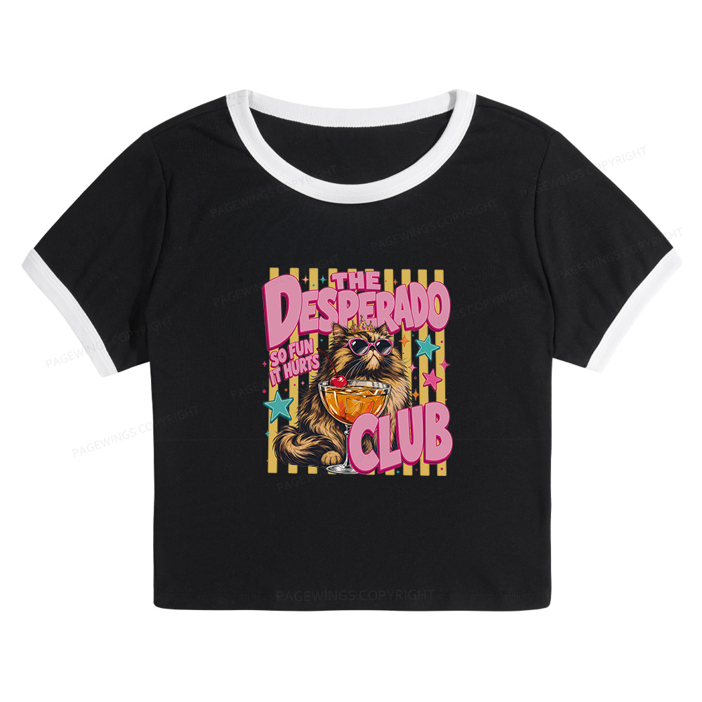 Pagewings Desperado Club Baby Tee Cropped Ringer T-Shirt