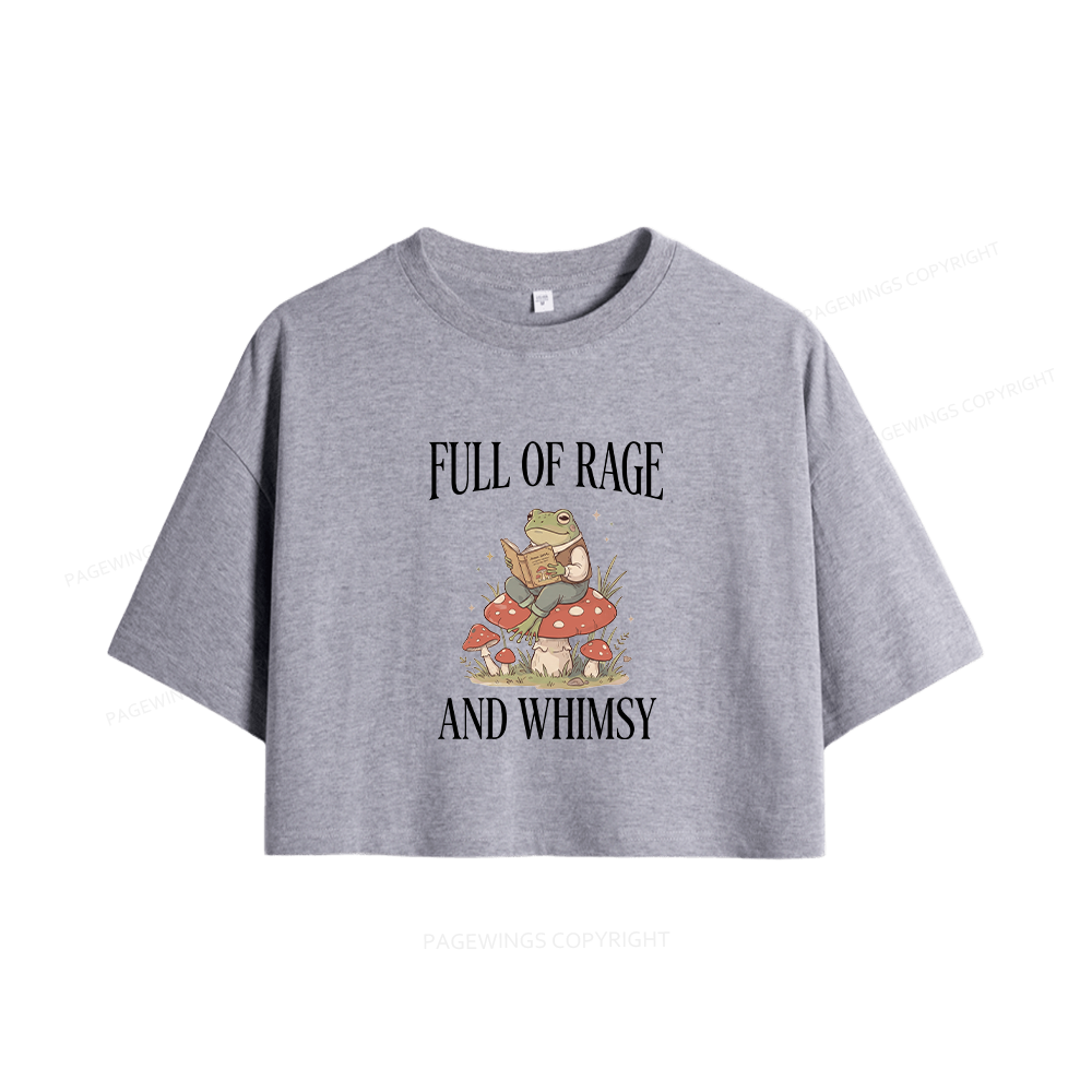 Pagewing Full of Rage and Whimsy16105 Book Women Crop Tops