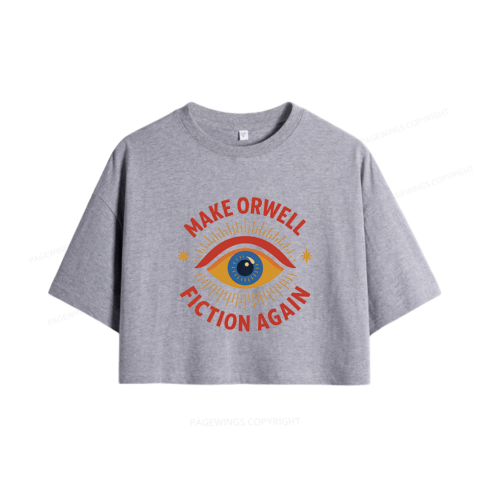 Pagewings Dystopia Quote16117 Book Women Crop Tops
