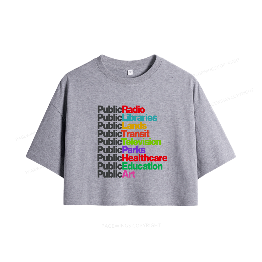 Pagewings Personalized Public Libraries15935 Book Women Crop Tops