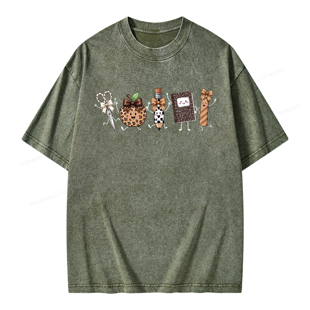 Pagewings It's a Good Day for Learning Unisex Washed T-shirt