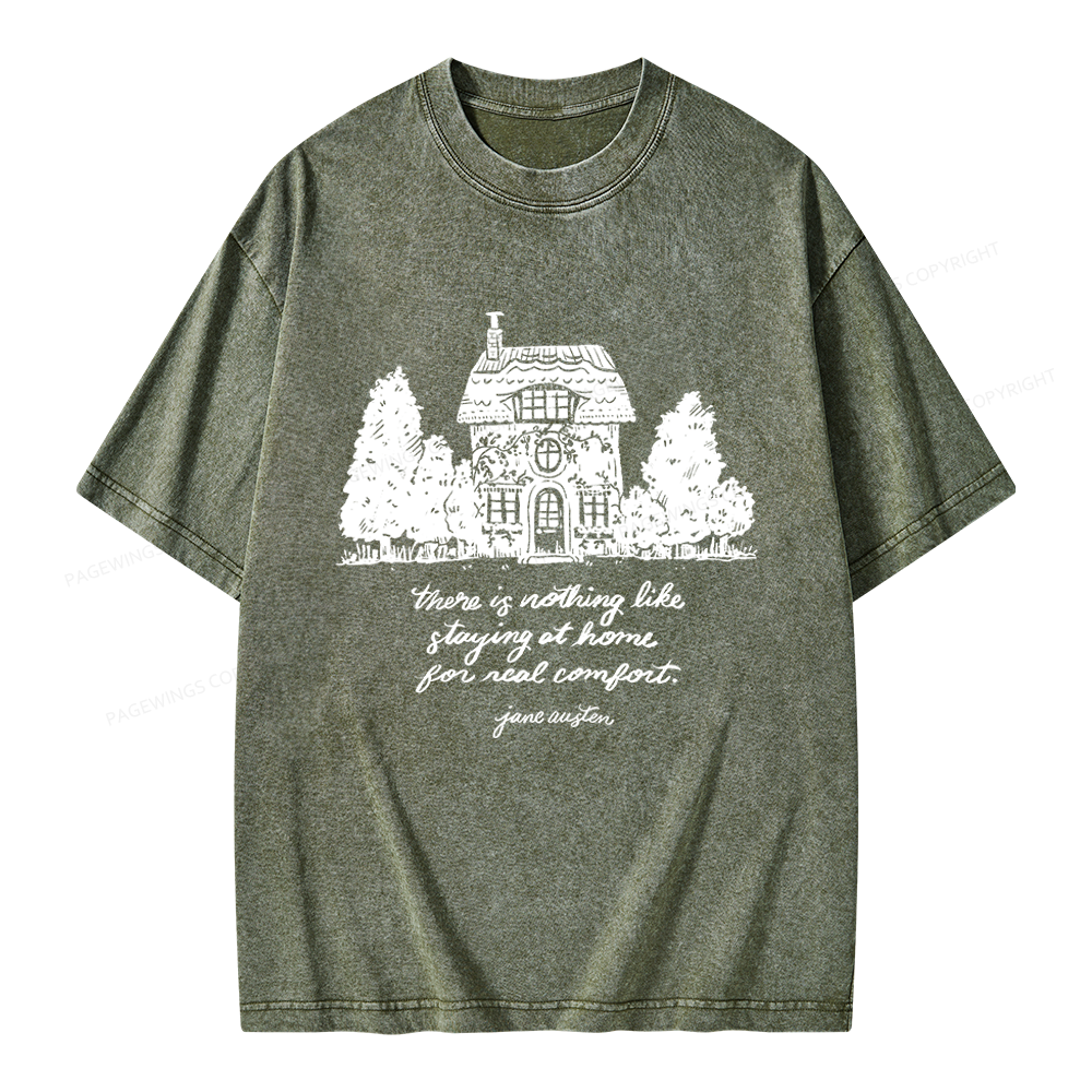 Pagewings Nothing Like Staying At Home Unisex Washed T-shirt