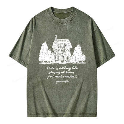 Pagewings Nothing Like Staying At Home Unisex Washed T-shirt