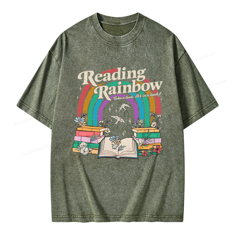 Pagewings Take A Look It's In A Book Unisex Washed T-shirt