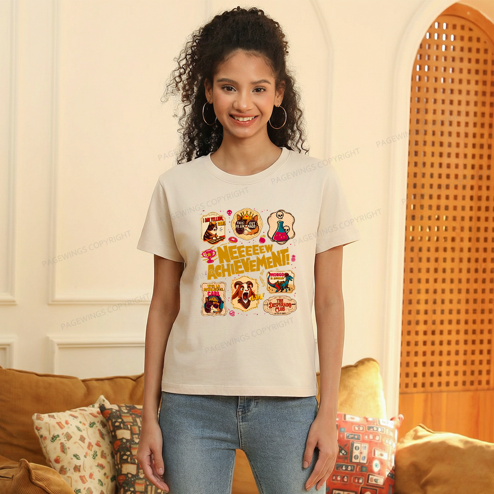 Pagewings Read Sci-Fi Book 14489 Bookish Women's Washed T-shirt