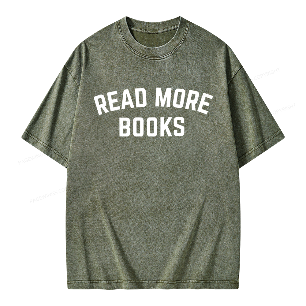 Pagewings Read More Books Unisex Washed T-shirt