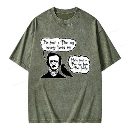 Pagewings I'm Just A Poe Boy Unisex Washed T-shirt