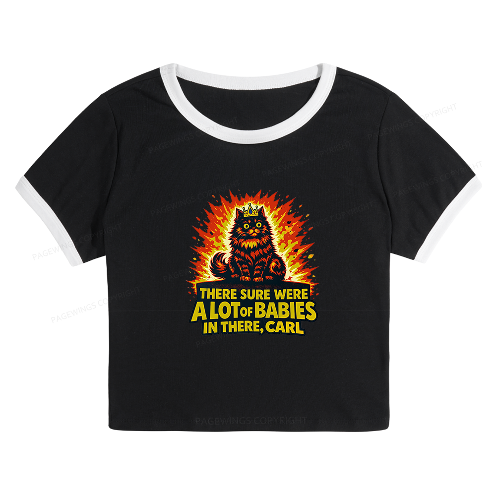 Pagewings A Lot Of Babies In There 15452 Bookish Baby Tee Cropped Ringer T-Shirt