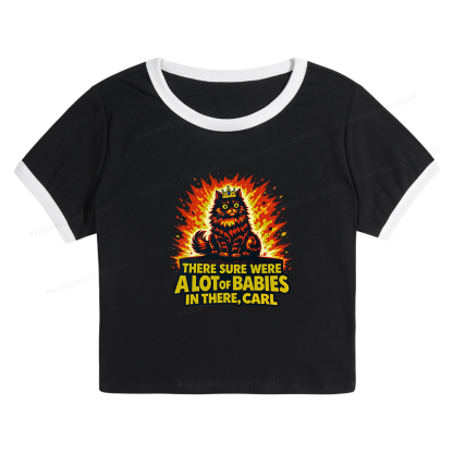 Pagewings A Lot Of Babies In There 15452 Bookish Baby Tee Cropped Ringer T-Shirt