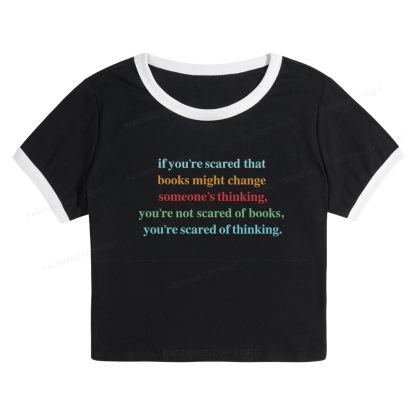 Pagewings Censorship Social Justice Shirt Booktrovert 11281 Bookish Baby Tee Cropped Ringer T-Shirt