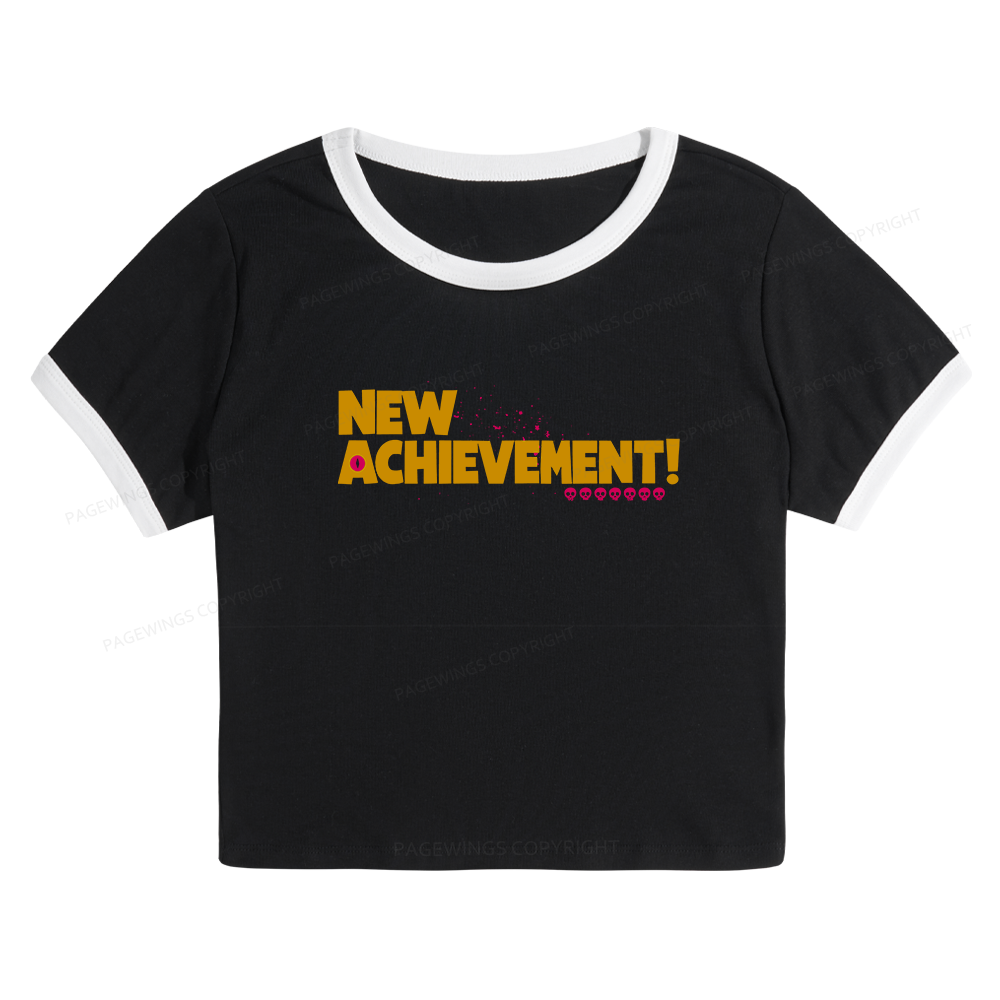 Pagewings New Achievement 12016 Bookish Baby Tee Cropped Ringer T-Shirt