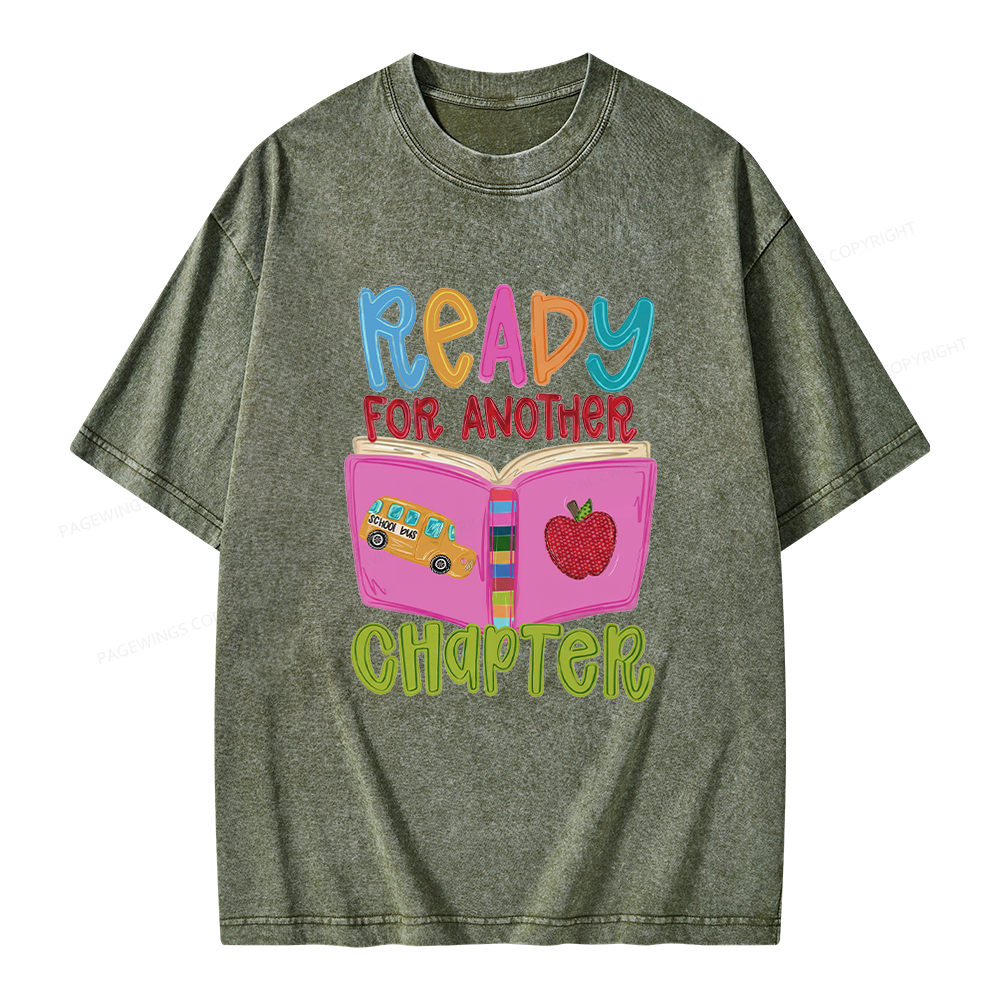 Pagewings Ready for Another Chapter Unisex Washed T-shirt