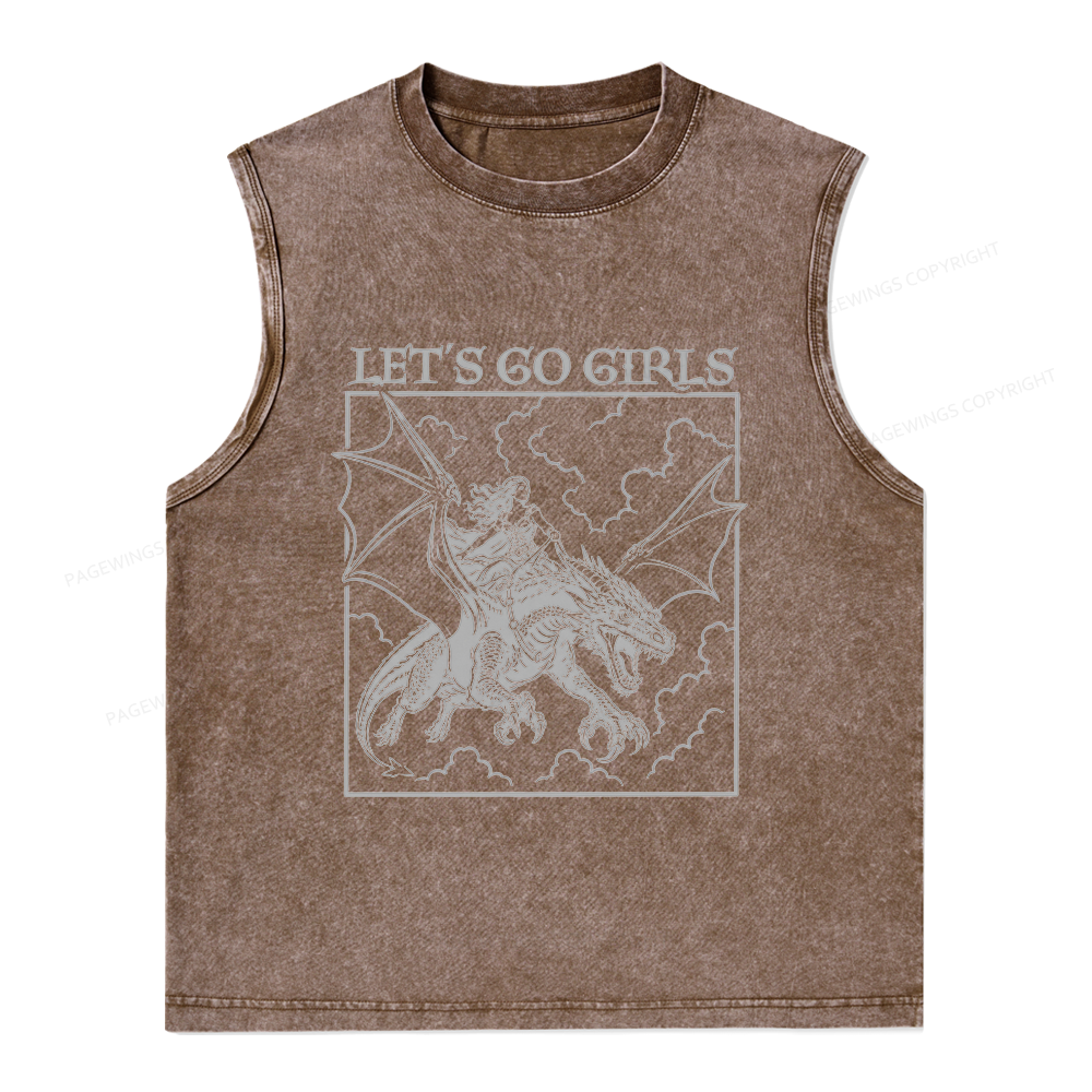 Pagewing Let's Go Girls16145 Bookish Unisex Washed Tank Top