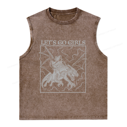 Pagewing Let's Go Girls16145 Bookish Unisex Washed Tank Top