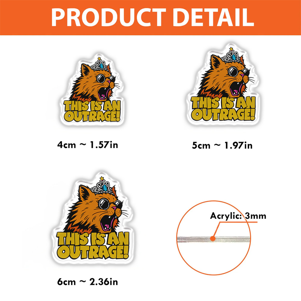 Pagewings This is an Outrage Acrylic Badge Clip