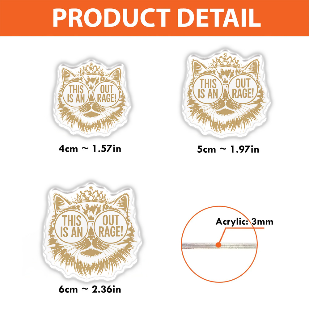 Pagewings This is an Outrage Acrylic Badge Clip
