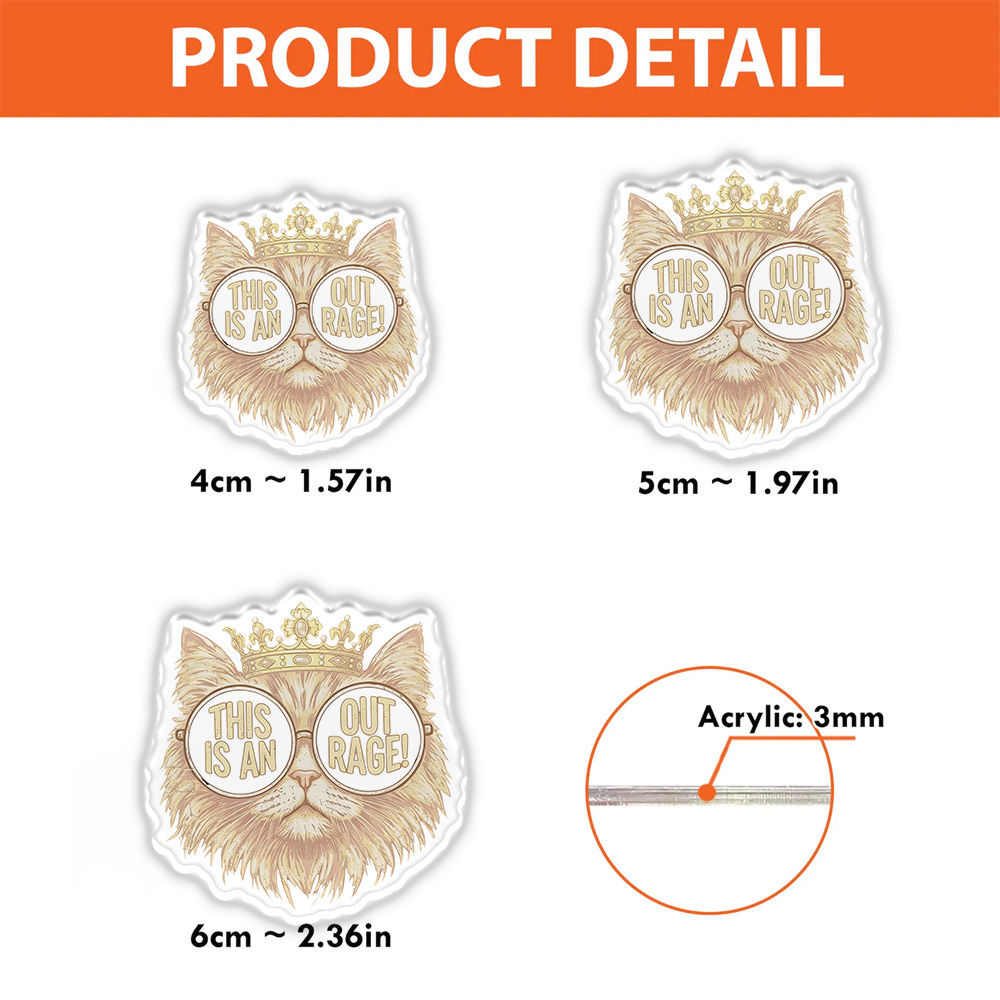 Pagewings This is an Outrage Acrylic Badge Clip