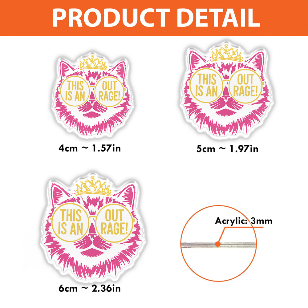 Pagewings This is an Outrage Acrylic Badge Clip