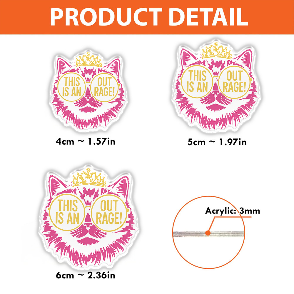Pagewings This is an Outrage Acrylic Badge Clip