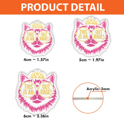 Pagewings This is an Outrage Acrylic Badge Clip
