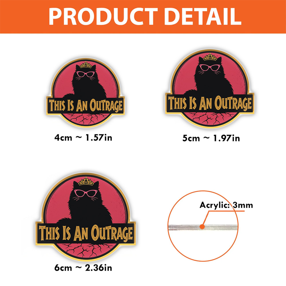 Pagewings This is an Outrage Acrylic Badge Clip