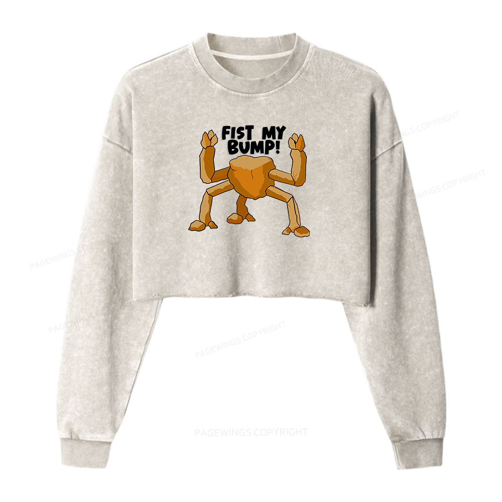Pagewings Sci-Fi Novel Lover Washed Crop Sweatshirt