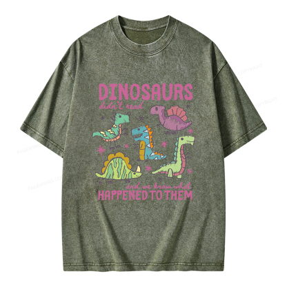 Pagewings Dinosaurs Didn’t Read Unisex Washed T-shirt