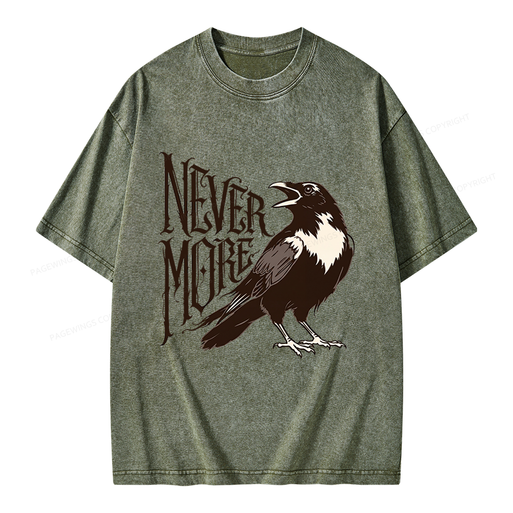 Pagewing Nevermore Unisex Washed T-shirt