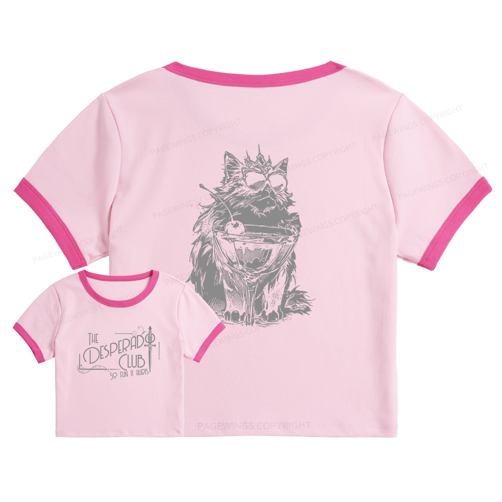 Pagewings The Desperado Club 15304 Bookish Baby Tee Cropped Ringer T-Shirt