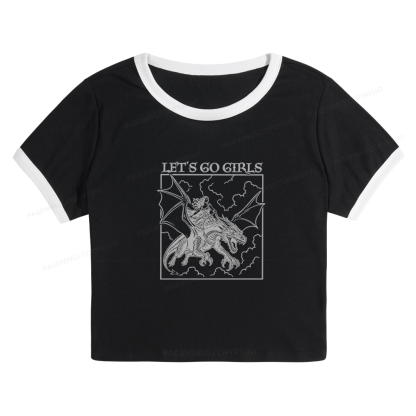 Pagewing Let's Go Girls 16145 Bookish Baby Tee Cropped Ringer T-Shirt