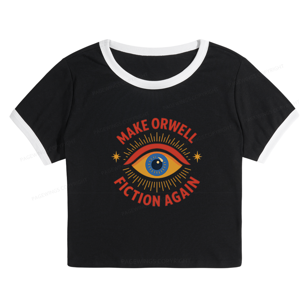 Pagewings Dystopia Quote 16117 Bookish Baby Tee Cropped Ringer T-Shirt