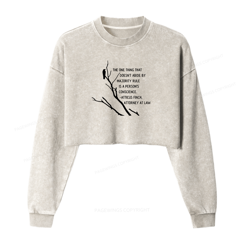 Pagewings To Kill a Mockingbird 10194 Bookish Washed Crop Sweatshirt