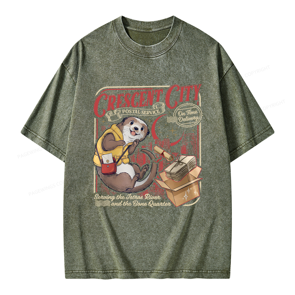 Pagewing Fantasy Book Lover Unisex Washed T-shirt