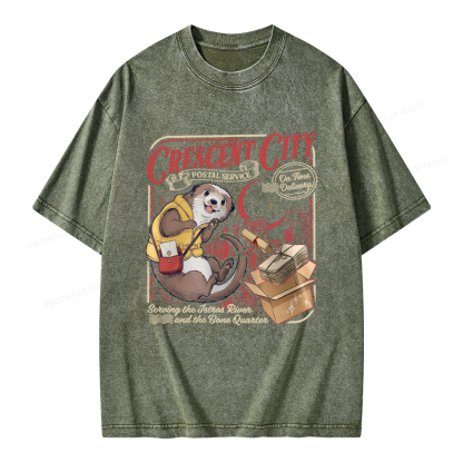Pagewing Fantasy Book Lover Unisex Washed T-shirt