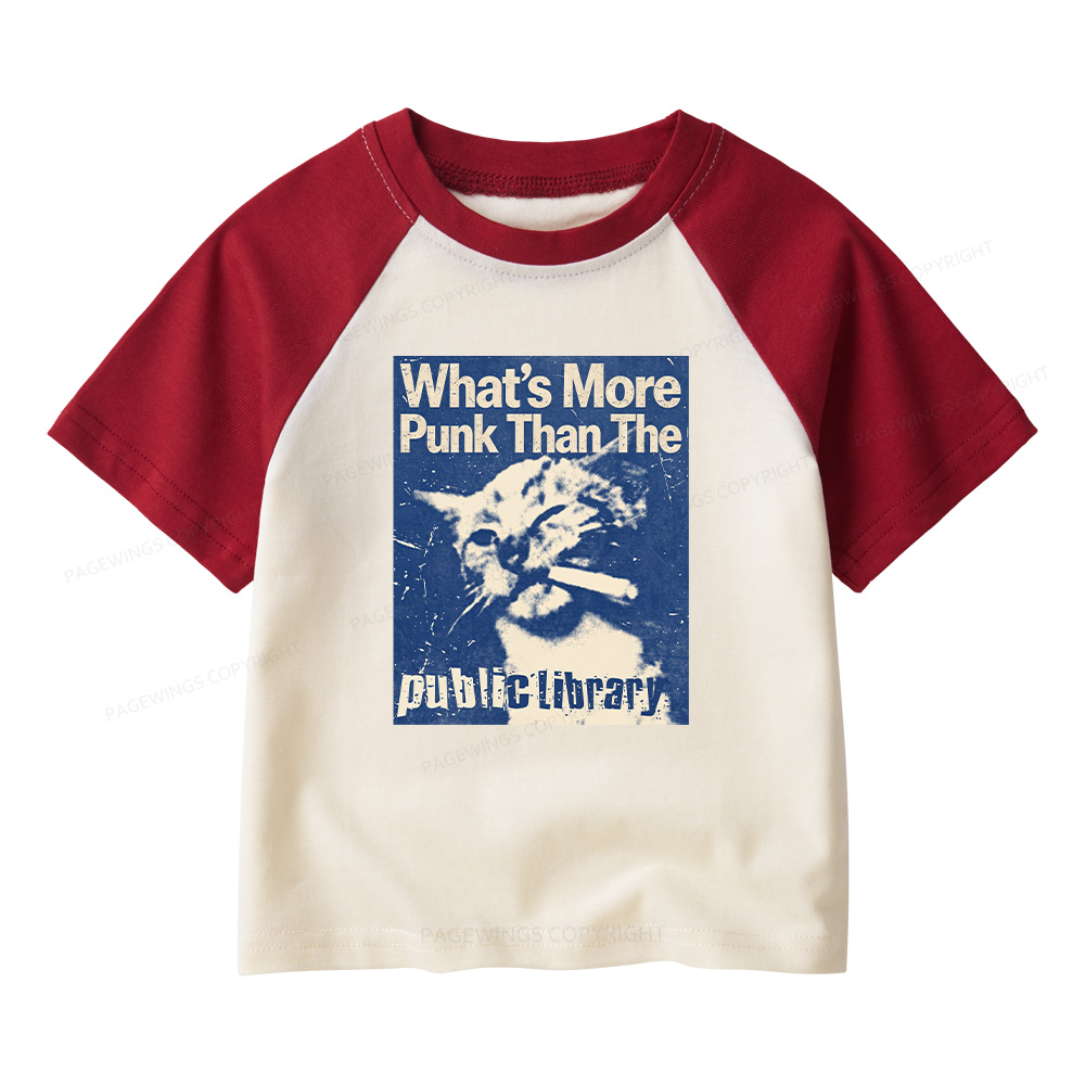 Pagewings What's More Punk Than The Public Library Kids Raglan T-shirt 