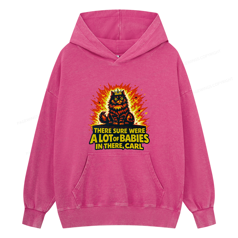 Pagewings A Lot Of Babies In There15452 Book Unisex Washed Hoodie