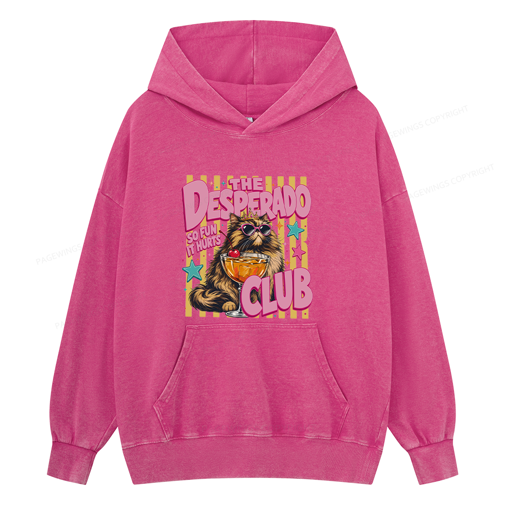 Pagewings Desperado Club15996 Book Unisex Washed Hoodie