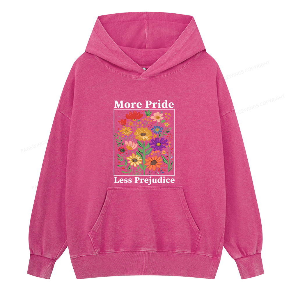 Pagewings More Pride Less Prejudice15752 Book Unisex Washed Hoodie