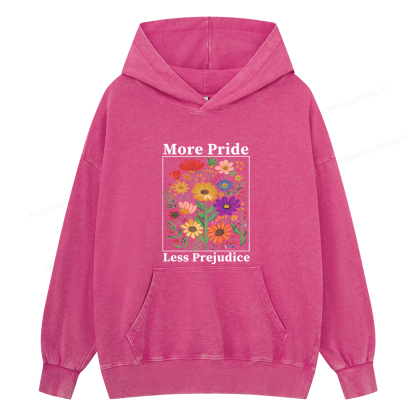 Pagewings More Pride Less Prejudice15752 Book Unisex Washed Hoodie