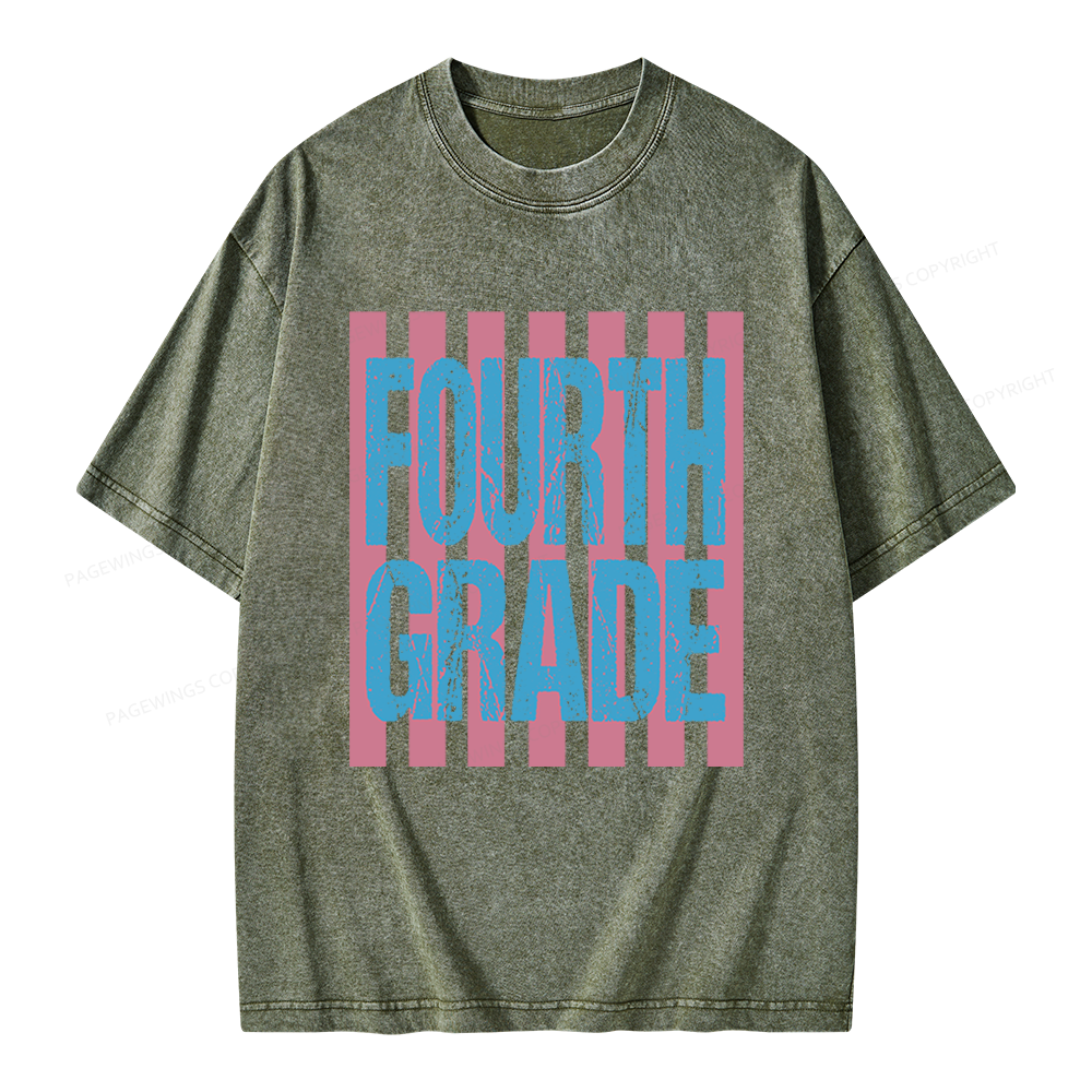Pagewings Personalized First Day Of School Unisex Washed T-shirt