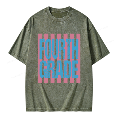 Pagewings Personalized First Day Of School Unisex Washed T-shirt