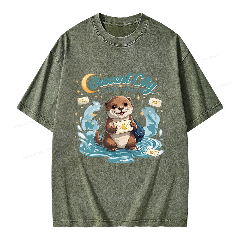 Pagewings Fantasy Book Lover Unisex Washed T-shirt