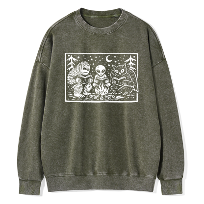 Pagewings Book Lover Unisex Washed Sweatshirt