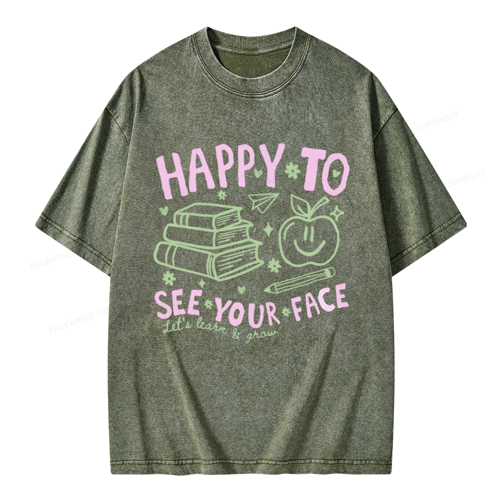Pagewings Back to School Unisex Washed T-shirt