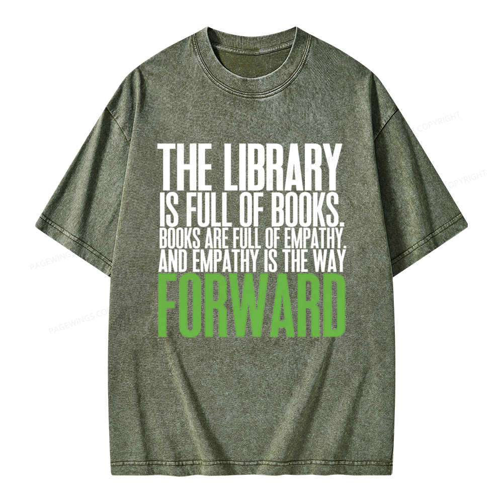 Pagewings Books Are Full of Empathy Unisex Washed T-shirt